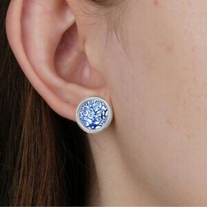 BLUE TREES WHITE SKIES EARRINGS